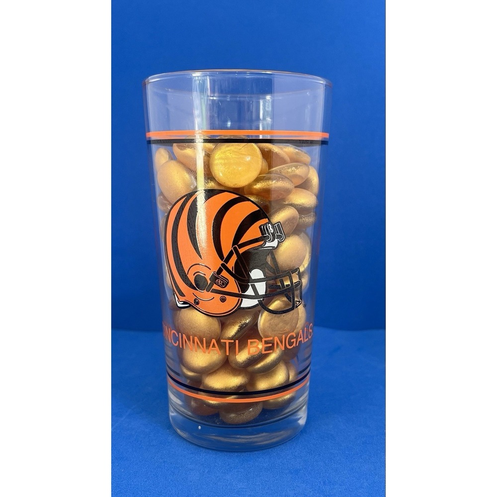 NFL Vintage Cincinnati‎ Bengals Promo Glass 6 1/4" Tall